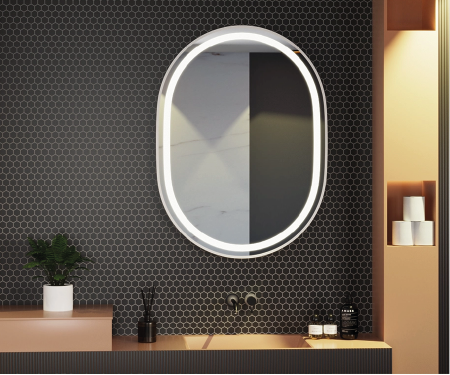 MIROIR OVALE STYLE BRILLANT